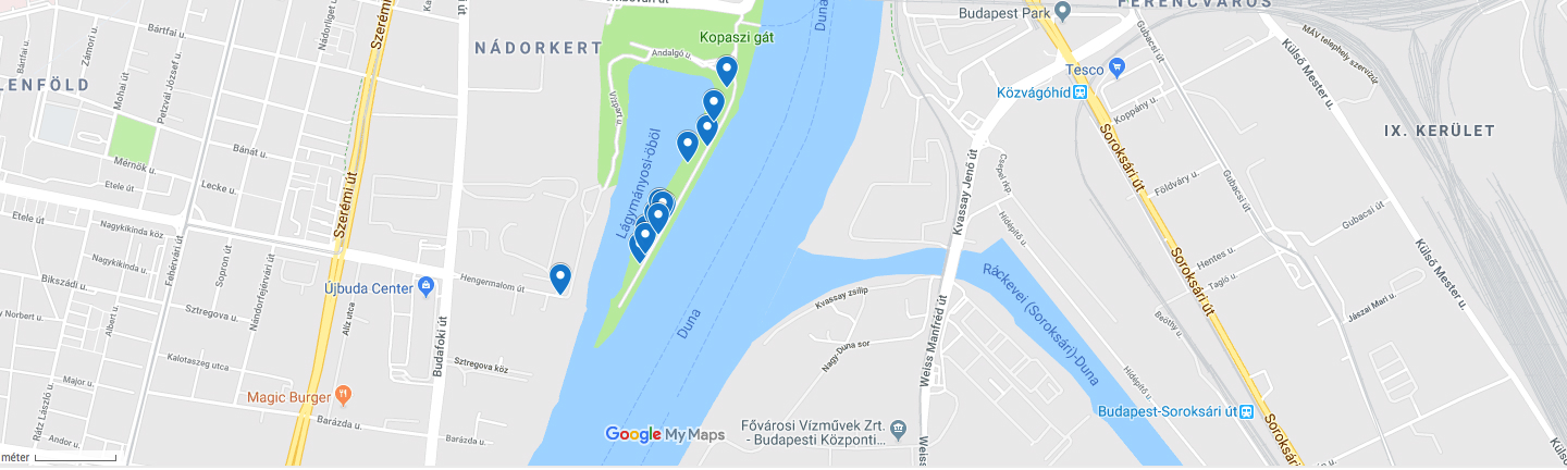 Kikapcsolódás a BudaParton - Térkép